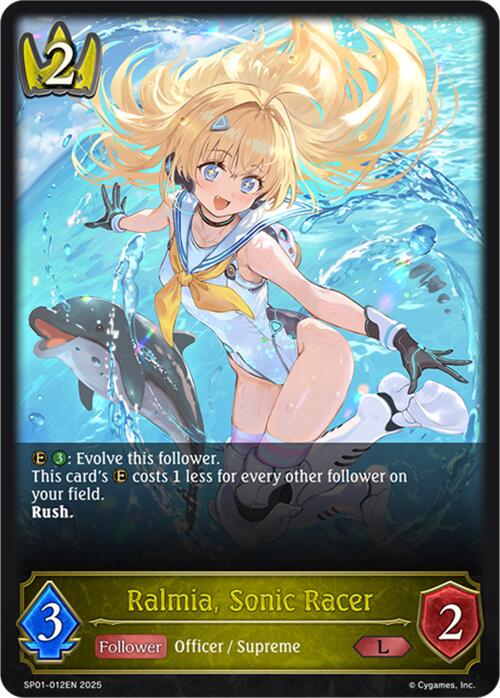 Ralmia, Sonic Racer (SP01 - 012EN) [Seaside Memories] - Card Brawlers