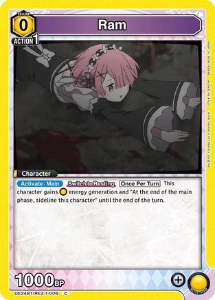 Ram (006) (UE24BT/REZ-1-006) - UE24BT ReZERO Starting Life in Another World - Card Brawlers