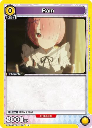 Ram (007) (UE24ST/REZ-1-007) - UE24ST ReZERO Starting Life in Another World Starter Deck - Card Brawlers