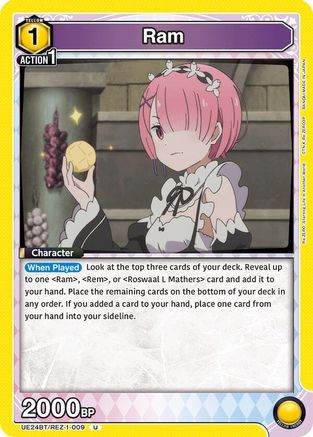 Ram (009) (UE24BT/REZ-1-009) - UE24BT ReZERO Starting Life in Another World - Card Brawlers