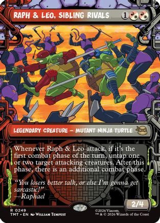 Raph & Leo, Sibling Rivals (Showcase) (TMT-249) - Teenage Mutant Ninja Turtles - Card Brawlers