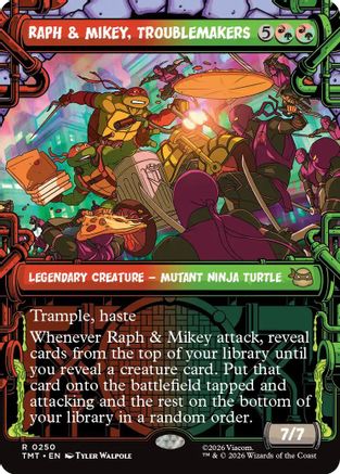 Raph & Mikey, Troublemakers (Showcase) (TMT-250) - Teenage Mutant Ninja Turtles - Card Brawlers