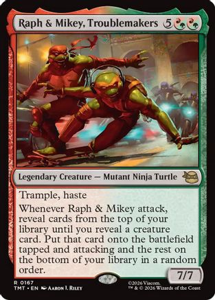 Raph & Mikey, Troublemakers (TMT-167) - Teenage Mutant Ninja Turtles - Card Brawlers