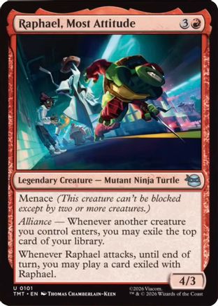 Raphael, Most Attitude (TMT-101) - Teenage Mutant Ninja Turtles - Card Brawlers