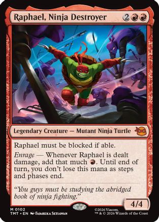 Raphael, Ninja Destroyer (TMT-102) - Teenage Mutant Ninja Turtles - Card Brawlers