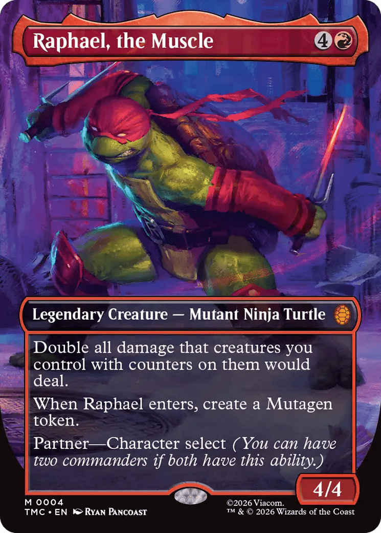 Raphael, the Muscle (Borderless) [Teenage Mutant Ninja Turtles Commander] - Card Brawlers