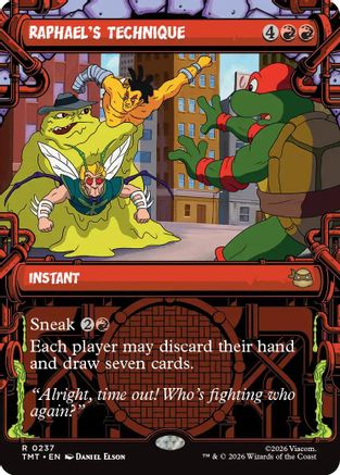Raphael's Technique (Showcase) (TMT-237) - Teenage Mutant Ninja Turtles Foil - Card Brawlers
