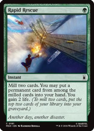 Rapid Rescue (MSH-181) - Marvel Super Heroes - Card Brawlers