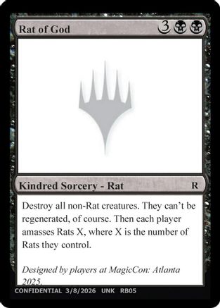 Rat of God (UNK-) - Un-Known Event Playtest Cards - Card Brawlers