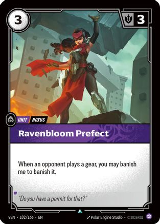 Ravenbloom Prefect (102/166) - Vendetta Foil - Card Brawlers