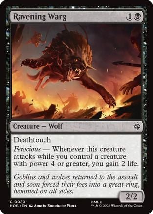 Ravening Warg (HOB-080) - The Hobbit Foil - Card Brawlers