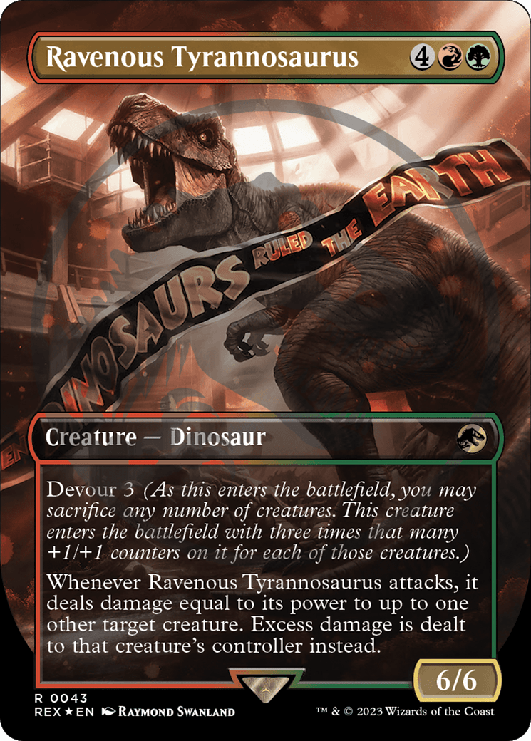 Ravenous Tyrannosaurus (Emblem) (Borderless) [Jurassic World Collection Tokens] - Card Brawlers