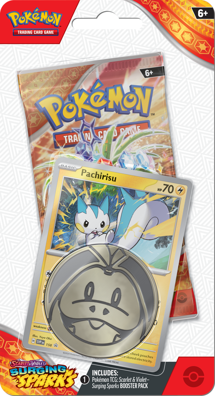 Pokemon TCG: Scarlet & Violet - Surging Sparks - Blister Pack - Single Booster - Pachirisu - The Pokemon Company - Card Brawlers | Quebec | Canada |