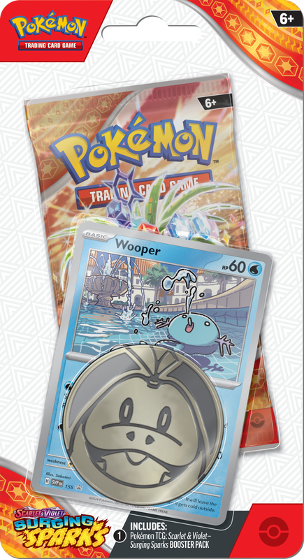 Pokemon TCG: Scarlet & Violet - Surging Sparks - Blister Pack - Single Booster - Wooper - The Pokemon Company - Card Brawlers | Quebec | Canada |