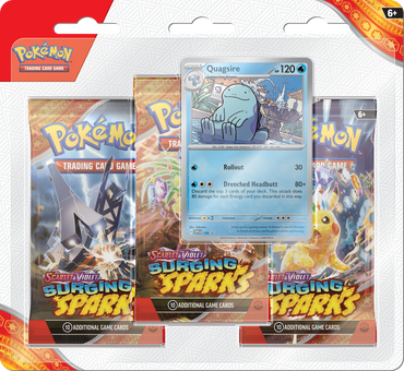 Pokemon TCG: Scarlet & Violet - Surging Sparks - Blister Pack - Three Boosters - Quagsire