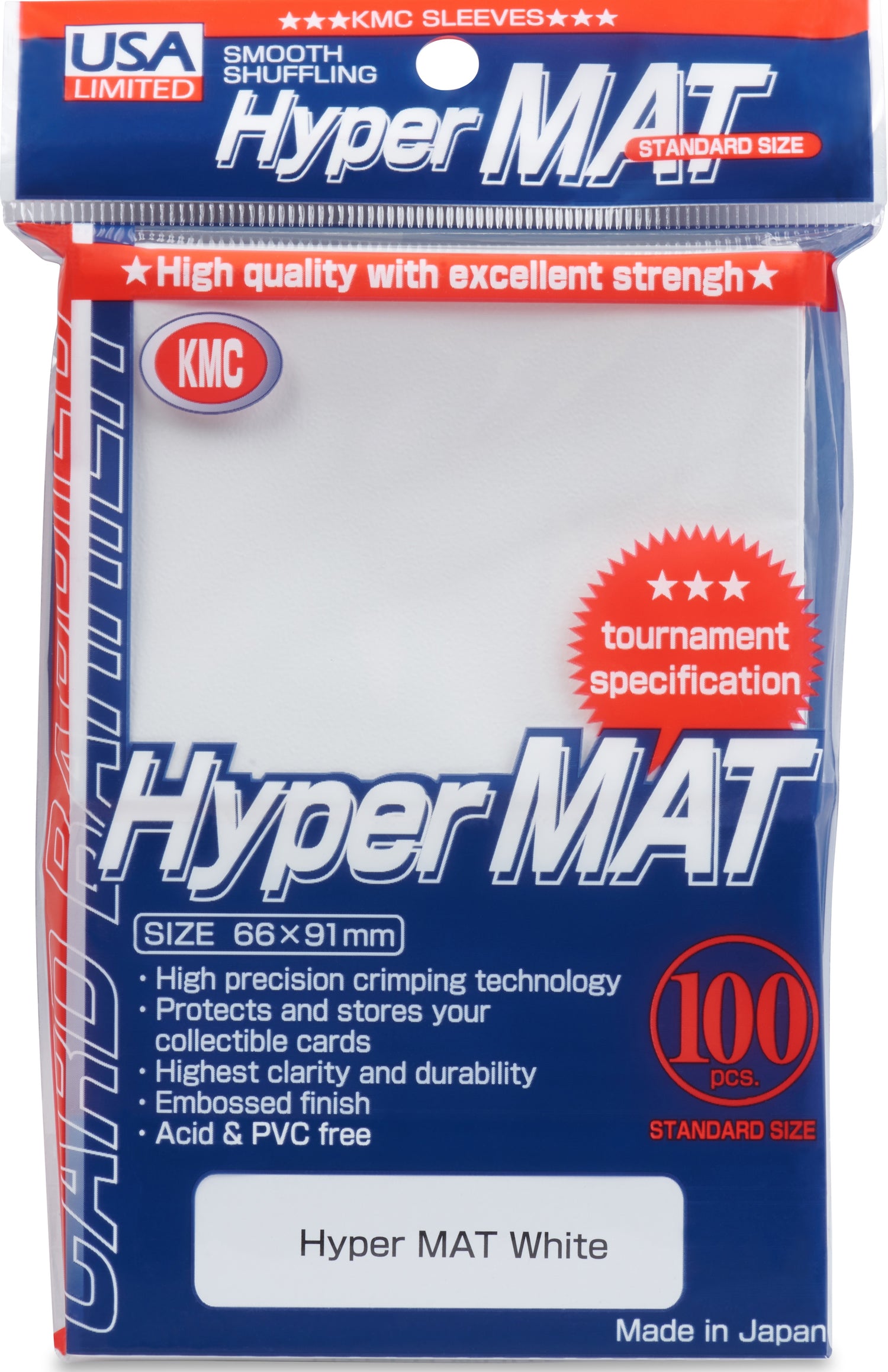 KMC HYPER MATTE WHITE 100CT - KMC Sleeves - Card Brawlers | Quebec | Canada |