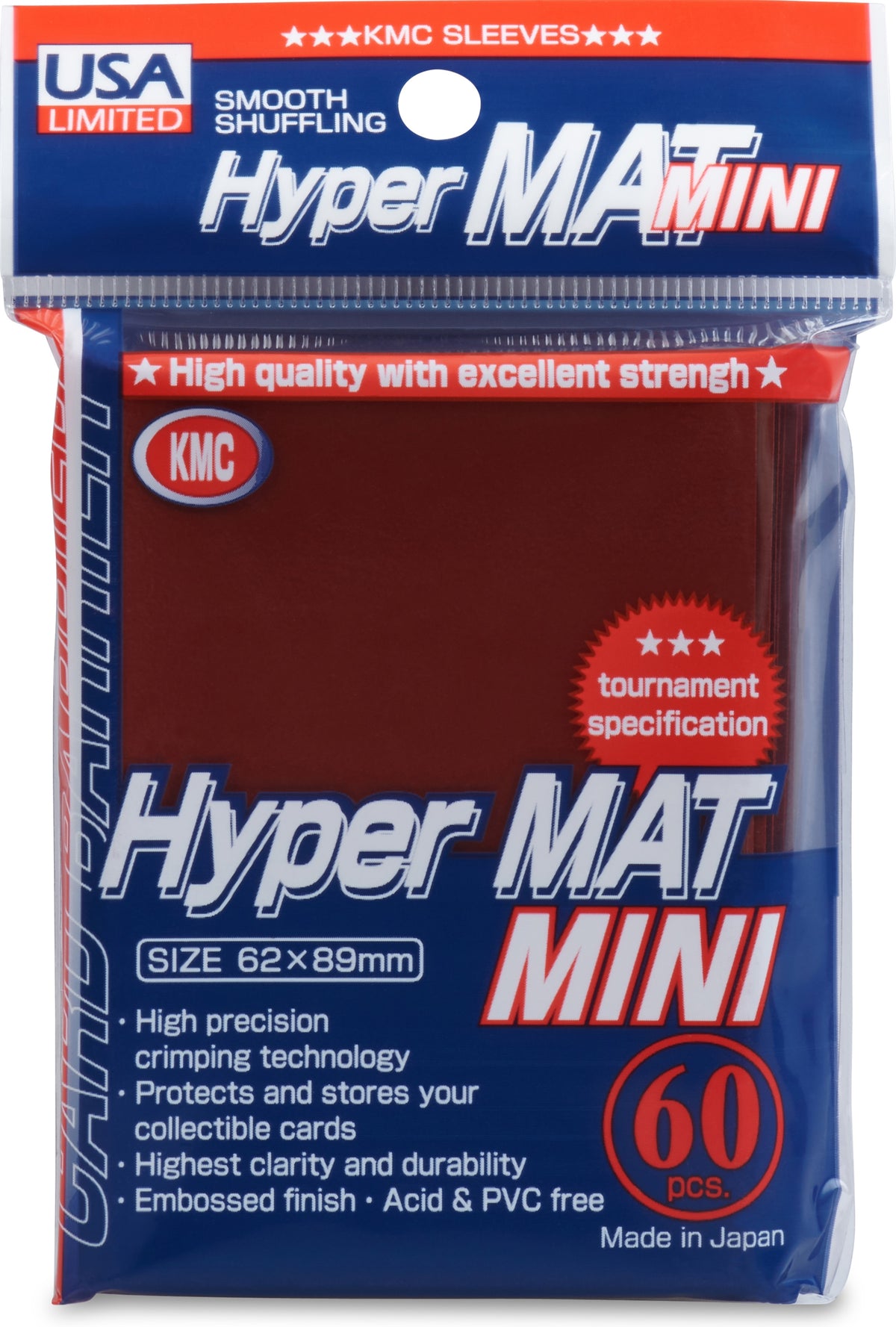 KMC Hyper MAT MINI Red - KMC Sleeves - Card Brawlers | Quebec | Canada |