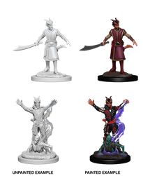 DND Unpainted Minis Male Tiefling Warlock - Universal Distribution - Card Brawlers | Quebec | Canada |