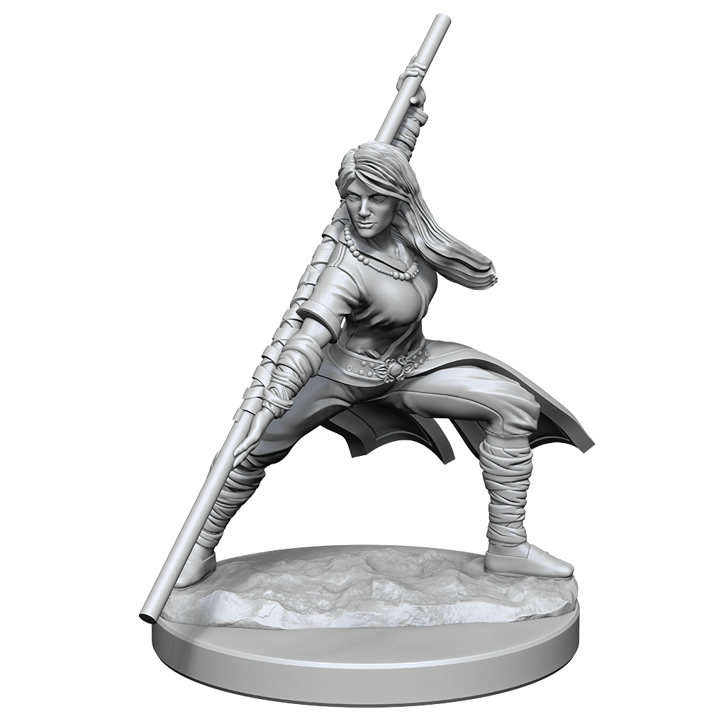 DND Unpainted Minis Human Monk Female - Universal Distribution - Card Brawlers | Quebec | Canada |