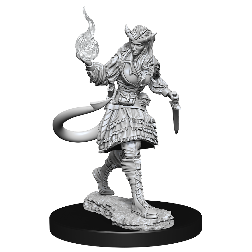 DND Unpainted Minis Tiefling Sorcerer Female - Universal Distribution - Card Brawlers | Quebec | Canada |