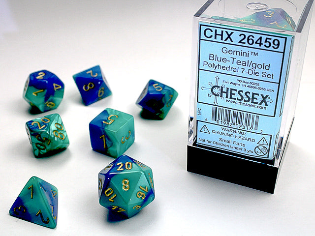 DND - Dice Set - Chessex Gemini 7 - Universal Distribution - Card Brawlers | Quebec | Canada |