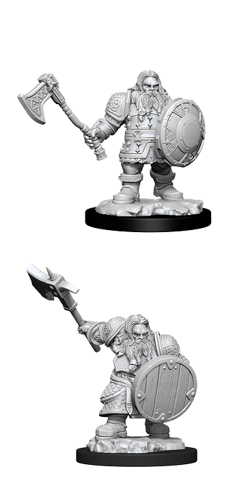 DND Unpainted Minis Male Dwarf Fighter - Universal Distribution - Card Brawlers | Quebec | Canada |