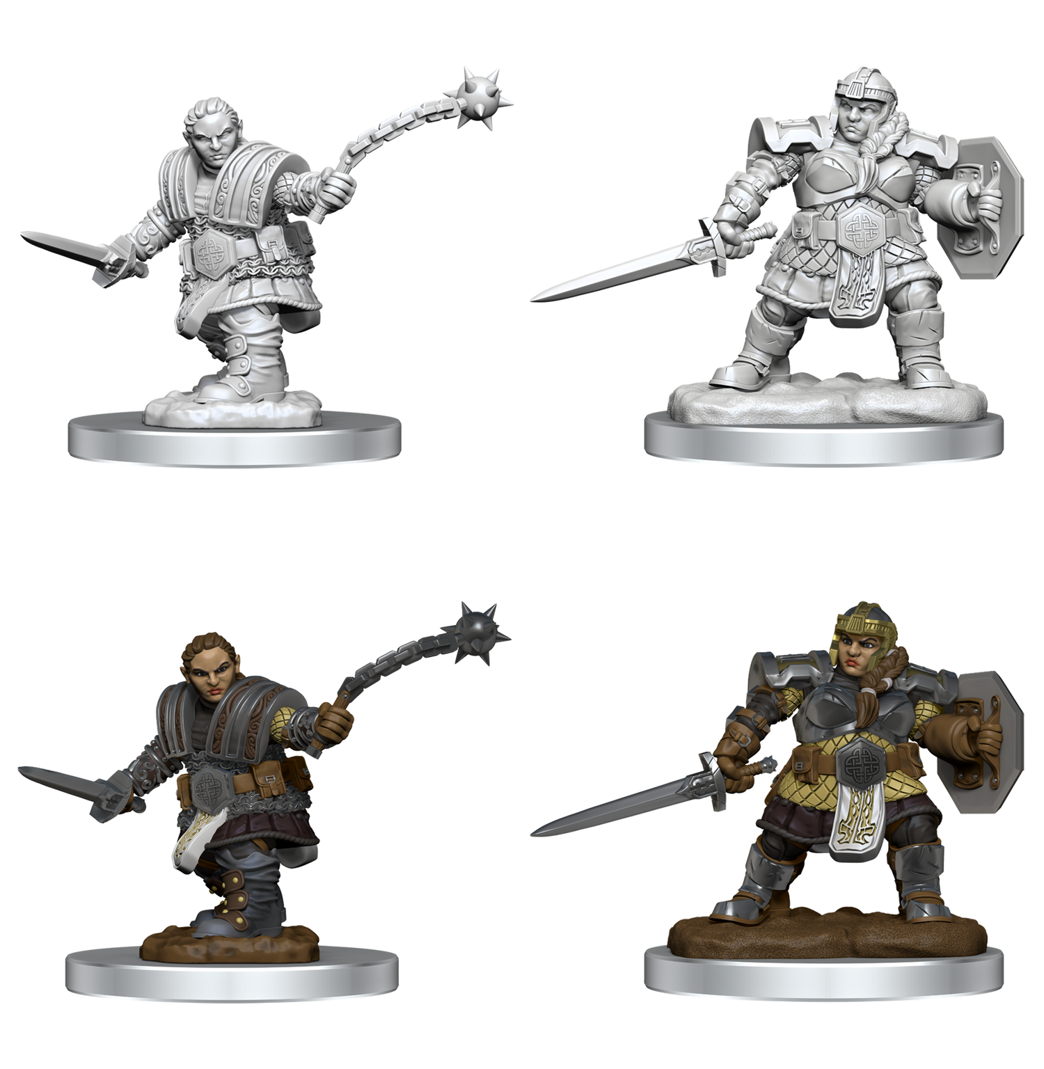 DND Unpainted Minis Dwarf Fighter Female - Universal Distribution - Card Brawlers | Quebec | Canada |