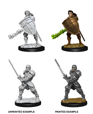 DND Unpainted Minis Male Human Fighter - Universal Distribution - Card Brawlers | Quebec | Canada |