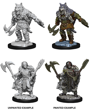 DND Unpainted Minis Male Half-Orc Barbarian - Universal Distribution - Card Brawlers | Quebec | Canada |
