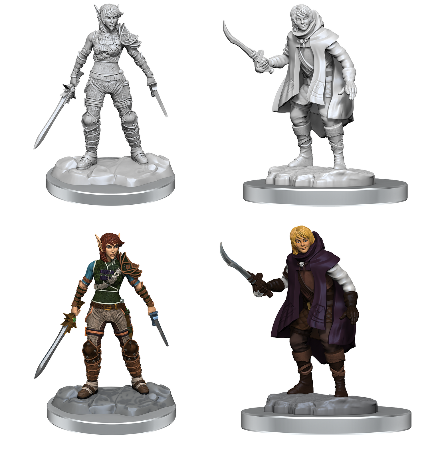 DND Unpainted Minis ELf Rogue/Half-Elf Rogue - Universal Distribution - Card Brawlers | Quebec | Canada |