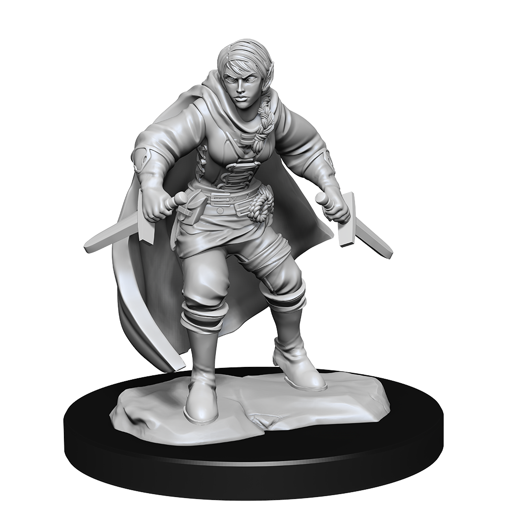 DND Unpainted Minis Half-Elf Rogue Female - Universal Distribution - Card Brawlers | Quebec | Canada |