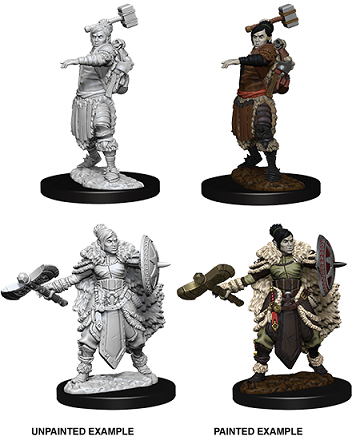 DND Unpainted Minis Female Half-Orc Barbarian - Universal Distribution - Card Brawlers | Quebec | Canada |