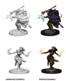 DND Unpainted Minis Female Tiefling Warlock - Universal Distribution - Card Brawlers | Quebec | Canada |