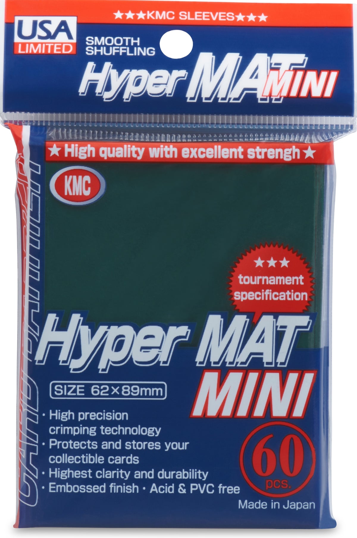 KMC Hyper MAT MINI Green - KMC Sleeves - Card Brawlers | Quebec | Canada |