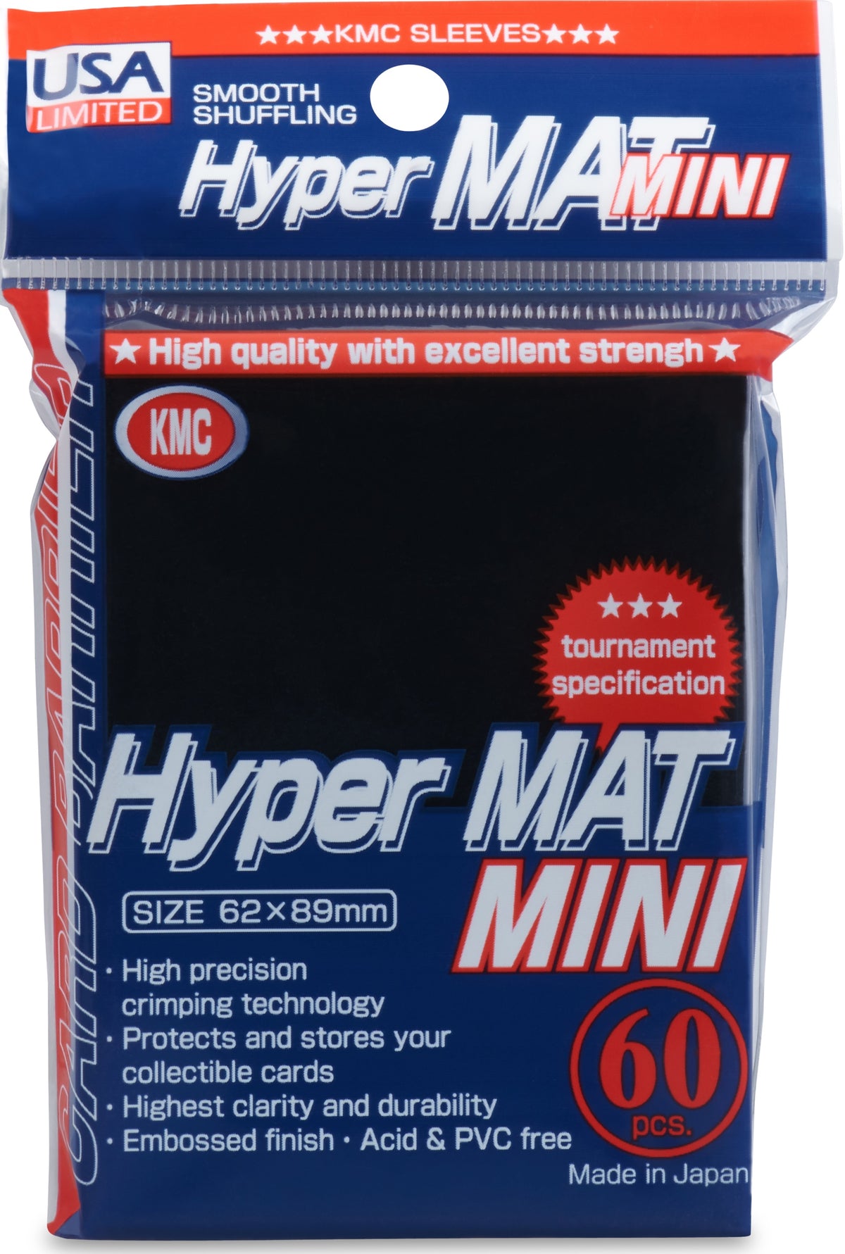 KMC Hyper MAT MINI Black - KMC Sleeves - Card Brawlers | Quebec | Canada |