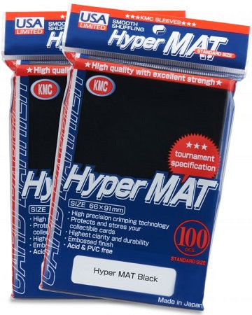 KMC HYPER MATTE BLACK 100CT - KMC Sleeves - Card Brawlers | Quebec | Canada |