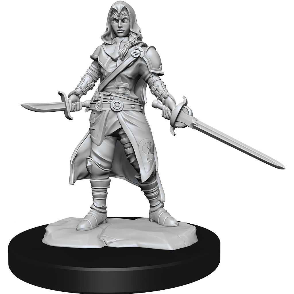 DND Unpainted Minis Half-Elf Rogue Female - Universal Distribution - Card Brawlers | Quebec | Canada |