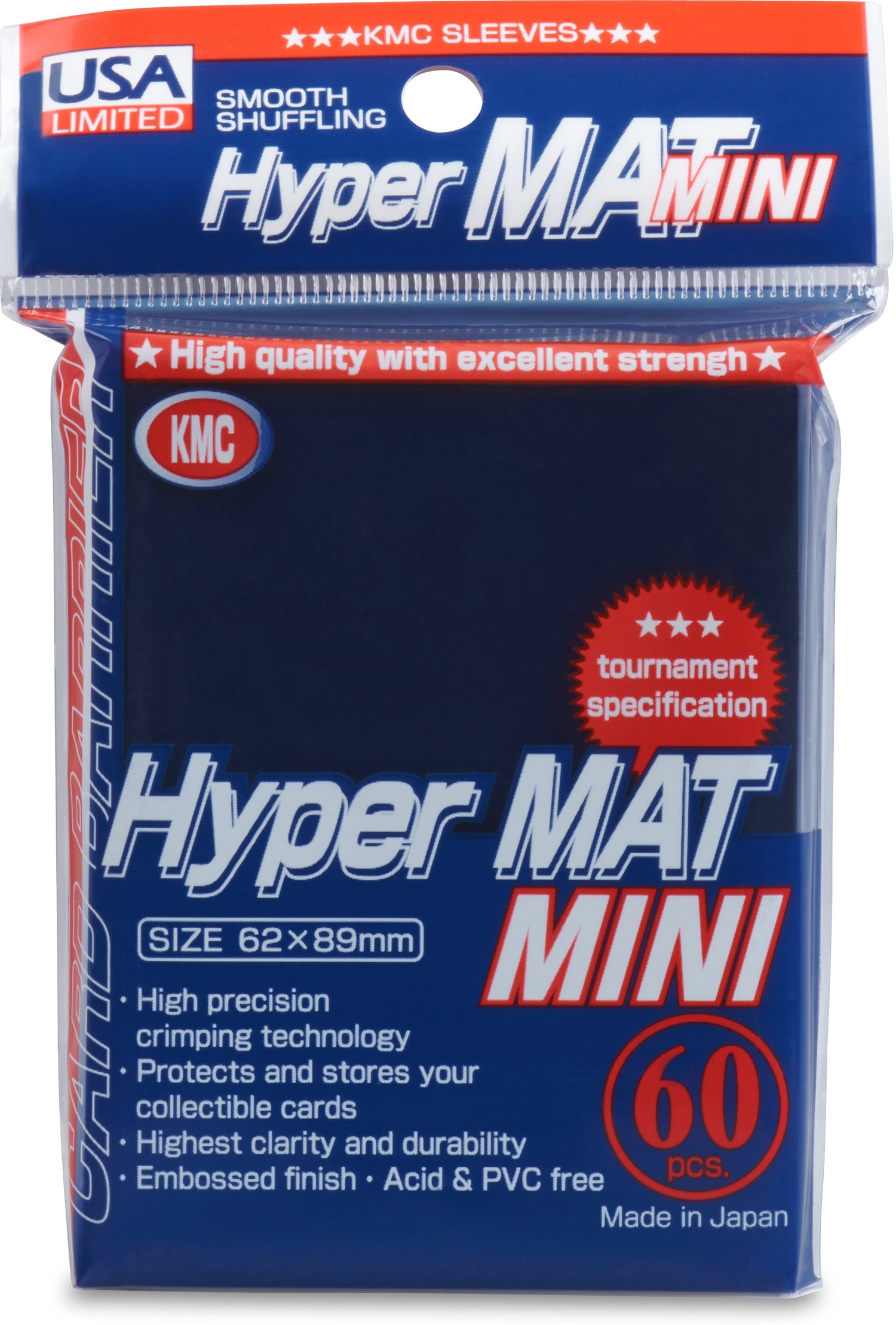 KMC MINI HYPER MATTE BLUE 60CT - KMC Sleeves - Card Brawlers | Quebec | Canada |