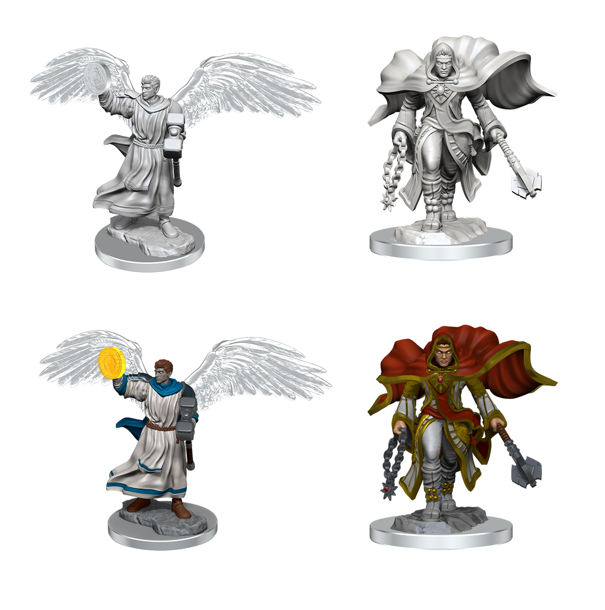 DND Unpainted Minis  Aasimar Cleric Male - Universal Distribution - Card Brawlers | Quebec | Canada |