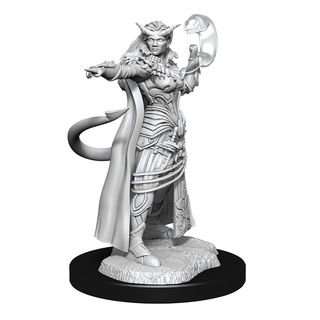 DND Unpainted Minis Tiefling Sorcerer Female - Universal Distribution - Card Brawlers | Quebec | Canada |