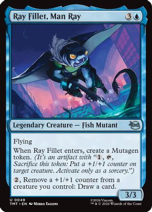 Ray Fillet, Man Ray (TMT-049) - Teenage Mutant Ninja Turtles Foil - Card Brawlers
