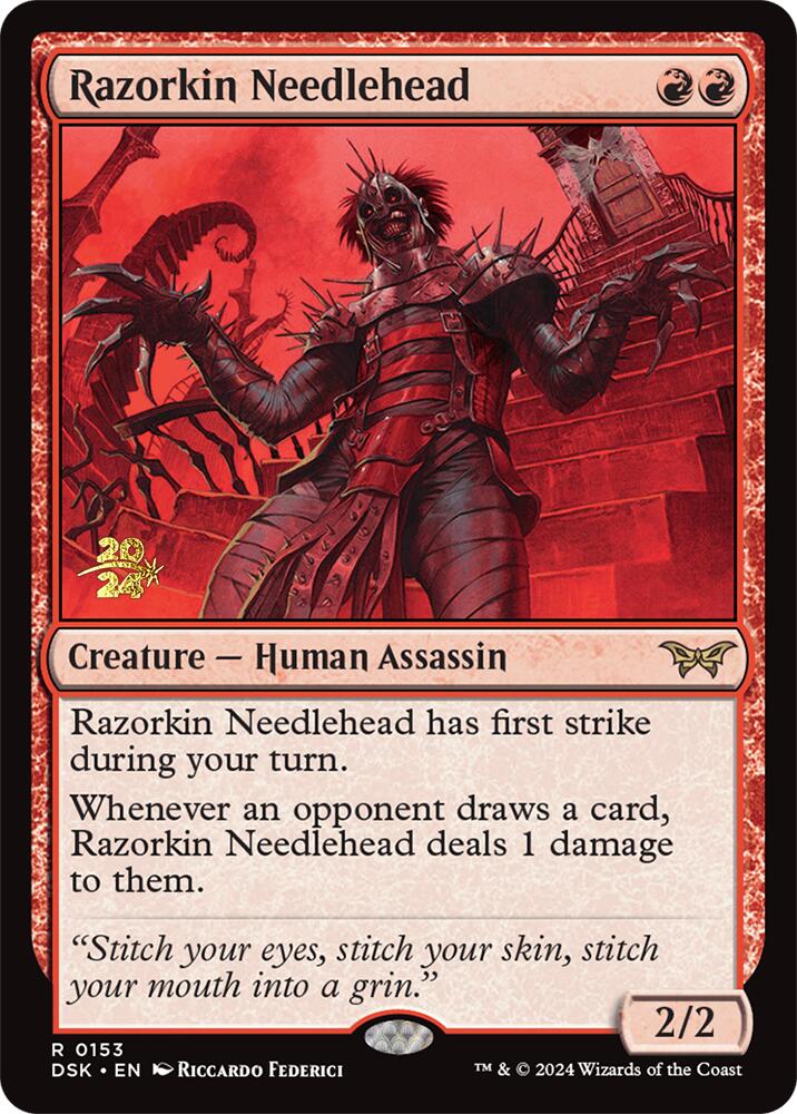 Razorkin Needlehead [Duskmourn: House of Horror Prerelease Promos] - Card Brawlers