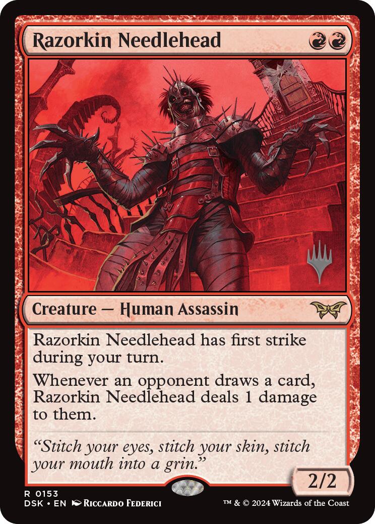 Razorkin Needlehead (Promo Pack) [Duskmourn: House of Horror Promos] - Card Brawlers