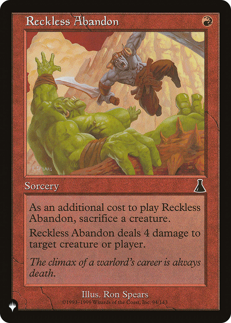 Reckless Abandon [The List] - Card Brawlers
