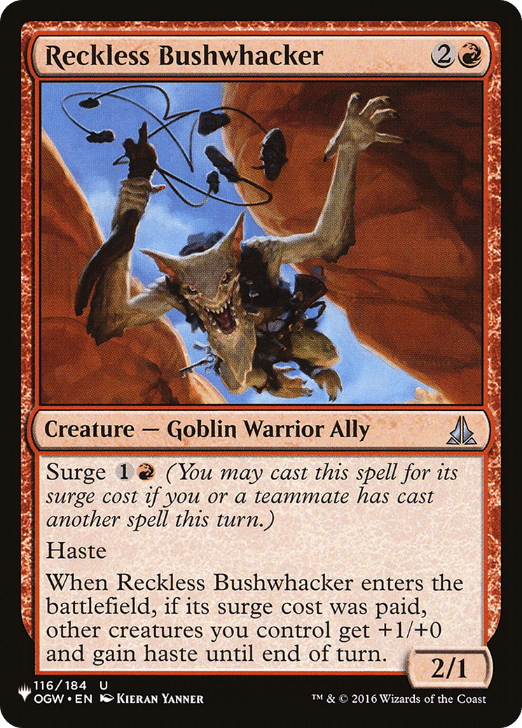 Reckless Bushwhacker [The List] - Card Brawlers