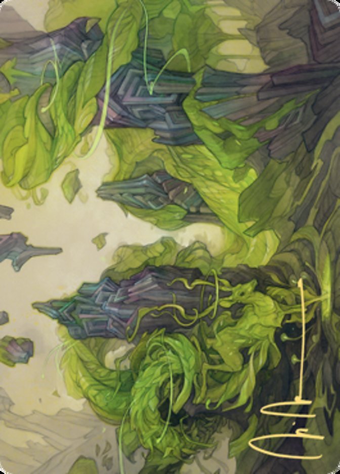 Reclaim the Wastes Art Card (Gold - Stamped Signature) [Zendikar Rising Art Series] - Card Brawlers