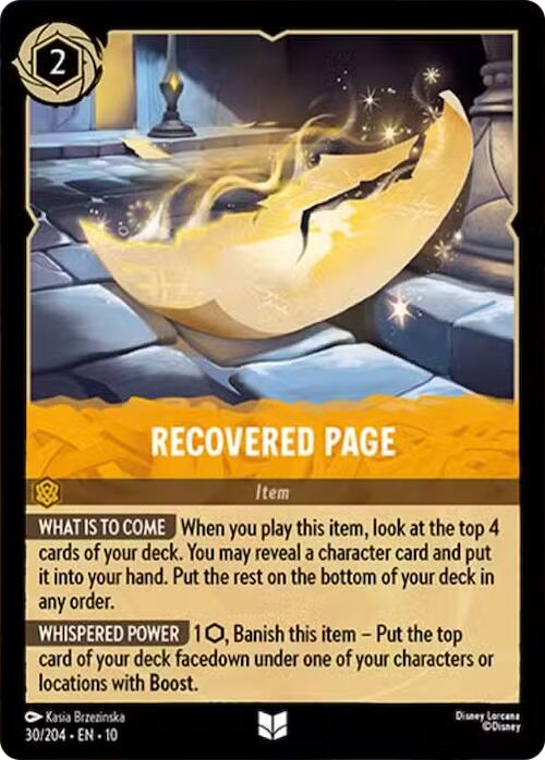 Recovered Page (30/204) [Whispers in the Well] - Card Brawlers