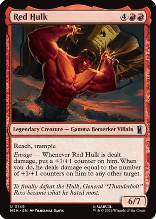 Red Hulk (MSH-149) - Marvel Super Heroes Foil - Card Brawlers