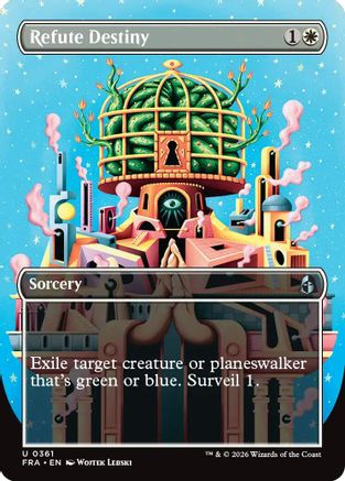 Refute Destiny (Borderless) (FRA-361) - Reality Fracture - Card Brawlers