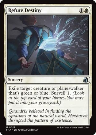 Refute Destiny (FRA-018) - Reality Fracture Foil - Card Brawlers